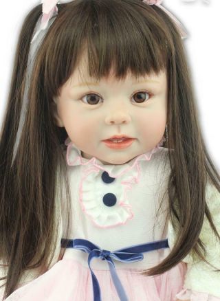 Adorable Reborn Toddler 28 " Handmade Real Looking Silicone Reborn Baby Dolls