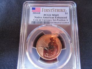 2014 Native American Coin From The Coin And Currency Set Pcgs Ms69