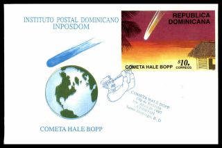 Mayfairstamps 1997 Dominican Republic Fdc Comet Hale Bopp Santo Domingo Comet Fi