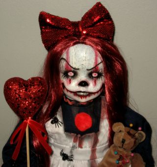 Creepy Horror Scary Ooak Evil Raggedy Ann Doll Gothic Art L.  Ganci 3