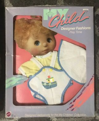 Vintage 1985 Mattel My Child Doll Clothes Outfits & Take a Long Carrier NIB 3