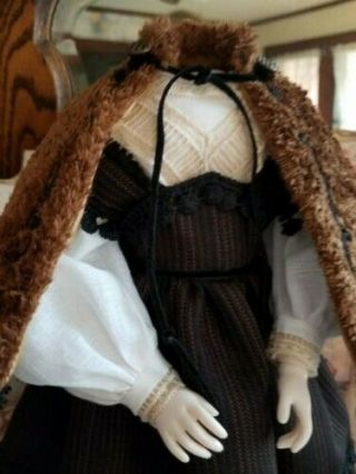 Antique Style Dress,  Cape,  Hat for your 15.  5 Huret,  Barrois French Fashion Dolls 3