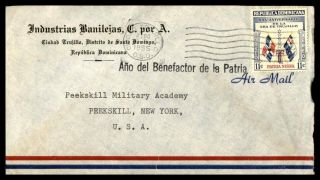 Mayfairstamps Dominican Republic 1955 To Peeksill Military Academy York Cove