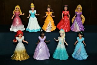Polly Pockets Disney Princess MAGICLIP Dolls w/Dresses 2
