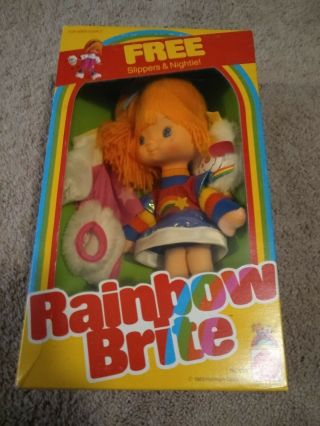 Rainbow Brite Doll With Twink Sprite With Slippers And Nightie.  Mattel No 7233