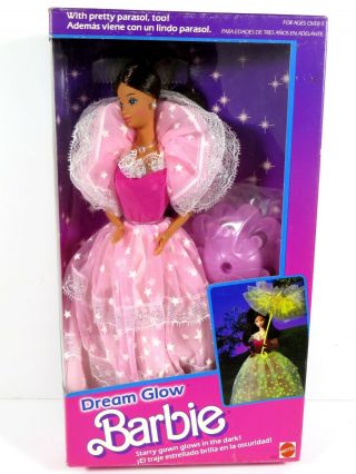 Nib Barbie Doll 1985 Dream Glow Hispanic Vintage 1647