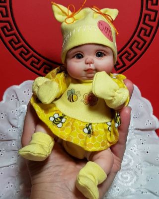 Ooak Art Doll,  Baby - Girl 7,  5 Inch Polymer Clay By Svetlana