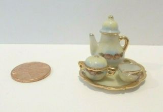Jo Parker Tea Serving Set Platter,  Tea Pot,  Creamer & Sugar Bowl Signed