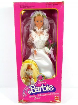 Nib Barbie Doll 1983 Bridal Foreign Issue 4799 Wedding Bride