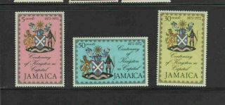 Jamaica 363 - 365 1972 Centenary Of Kingston Vf Nh O.  G A