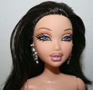 My Scene Barbie Doll Nolee W/long Black Hair,  Pierced Belly Button,  Earrings