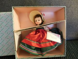 Nib Vintage Boxed Madame Alexander Italian Doll 493