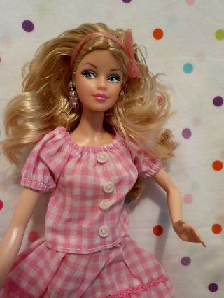 Gorgeous Model Muse Barbie Doll,  Blonde Hair,  Pink Skirt Outfit,  Shoes,  Excd Mattel