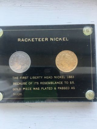 1883 Racketeer Nickel Set The First Liberty Head Nickel Gold Plated