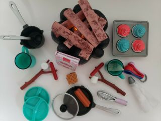 Our Generation Around The Campfire Camp Accessories & Baking Set For 18 " Dolls