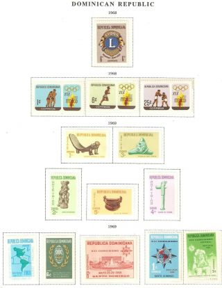 Dominican Republic,  Issues From 1968 - 1969 In Mixed
