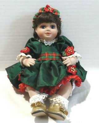 Marie Osmond Tiny Tot Porcelain Doll 1 Of Generations Tiny Tot Trio Green Dress