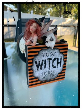 Ooak Halloween Witch Fairy Fairie Witw Whispers In The Woods Deborah Mccain