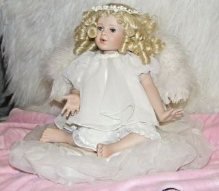 Angel Kisses Porcelain Doll By Lynn Randolph 10th Anniversary Ak6041