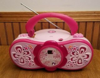 Barbie Princess Boom Box Bar201 Am/fm Radio Cd Player W/ Power Cord