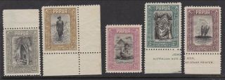 Papua 1932 Pictorial Set Complete / Uhm Sg 130 - 145,  Scott 94 - 109