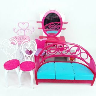 Barbie Doll Toy Furniture Sofa Couch Chair Table Bulk