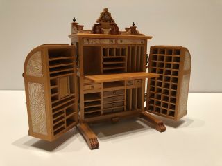 1:12 Scale Bespaq Dollhouse Miniature Furniture Wooten Victorian Desk