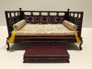 1:12 Scale Bespaq Dollhouse Miniature Furniture Chinoiserie Day Bed Victorian