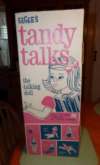 EEGEE Tandy Talks Doll Chatty Cathy Type with Hang Tag TALKS 3