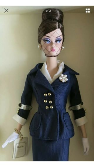 Boater Ensemble Barbie Doll Bfmc Club Exclusive Nrfb Silkstone In Shipper