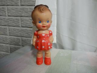 Ruth Newton,  Sun Rubber Doll,  Red Polka Dot Dress,  With Squeaker