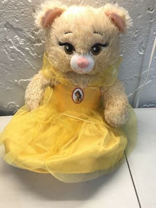 Build A Bear Beauty And The Beast Belle Plush Yellow Dress Gown Disney 16 "