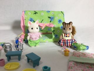 Calico critters/sylvanian families Best Friends Camping Set With Tent 3