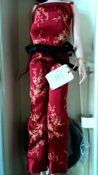 2004 BARBIE SILKSTONE GOLD LABEL CHINOISERIE RED MIDNIGHT IN THE BOX 3