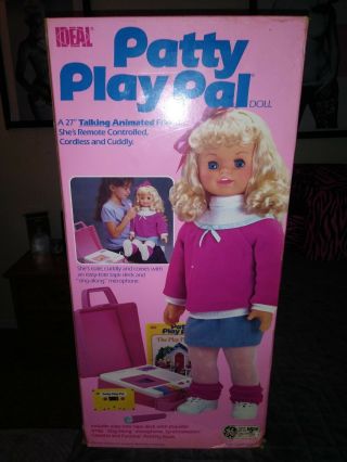 Vintage Ideal Patty Play Pal Doll Playpal Talking Cassette Player Untestd Blonde