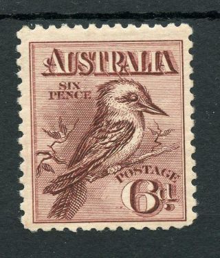 Australia 1913 - 14 6d Kookaburra Sg19 Mm