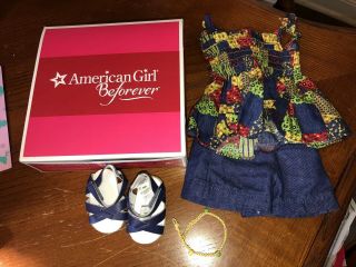 American Girl Julie Patchwork Outfit W/ Box Euc