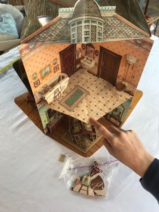 A Three Dimensional Victorian Doll House In A Pop - Up Book