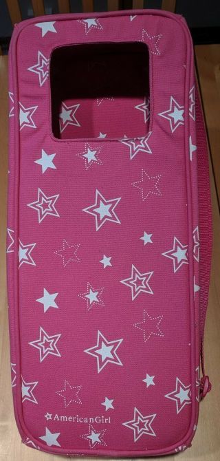 American Girl Starry Doll Carrier Pink Stars Soft Travel Case Retired Tote Bag