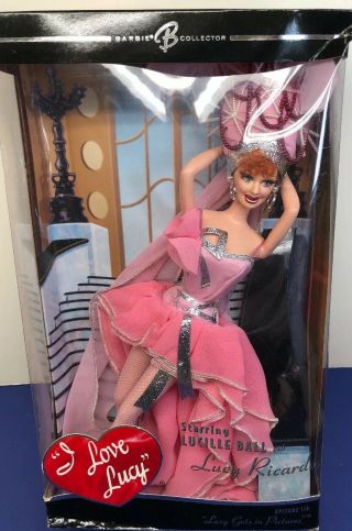 12” Mattel Barbie As I Love Lucy Lucy Gets In The Pictures Pink Head Dress 21319