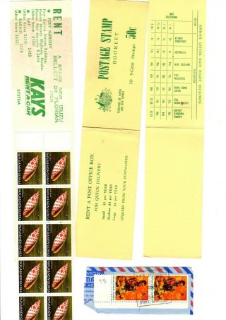 Papua Guinea 7c Shell Booklet And 2 X 5c Empty Covers - Late Mail Postmark