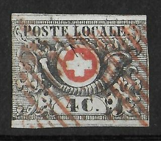Switzerland 1849 - 1850 Poste Locale 4 C Imperf Michel 1 Cv €19000