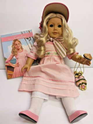 American Girl Caroline 18 " Doll And Meet Outfit,  Birthday Dress,  Book,  More