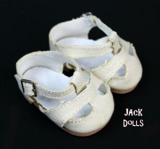 American Girl Doll Kit Shoes From Meet Outfit Canvas Sandals Off White