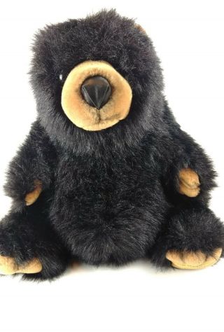 Pot Belly Bear By Fancy Zoo 9429 Sitting Stuffed Plush,  Black,  A & A Company