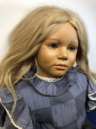 30” Annette Himstedt World Child Doll “malin” No.  1135 Blonde W/ Box &