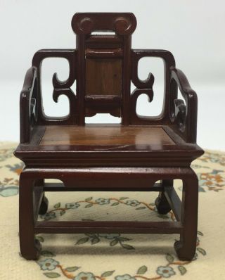 Fantastic Merchandise Fine Miniatures Wood Carved Back Chair Dollhouse Furniture