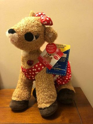 Build A Bear Rudolph The Red Nosed Reindeer Clarice With Dress,  Sound And Light