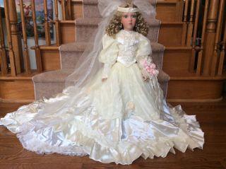 Bride Doll Melody Artist Janis Berard 29 " Kais Porcelain Victorian