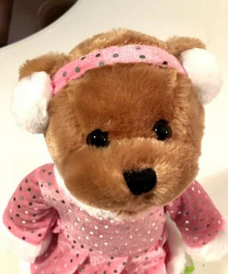 Teddy Bear Toy Ice Skater By Chantilly Lane Sings " Let It Snow "
